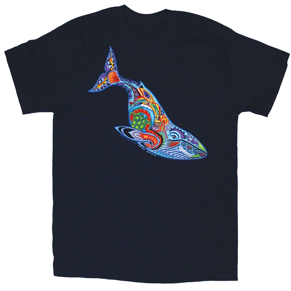 人気があるクジラのアートTシャツ　実に美しいリバティーグラフィックスならではのTシャツ